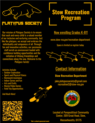 Platypus Society Flyer